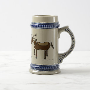 Jarra De Cerveza Abstract Horse Stein