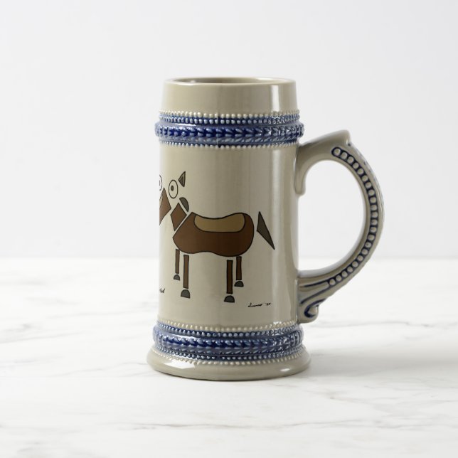 Jarra De Cerveza Abstract Horse Stein (Derecha)
