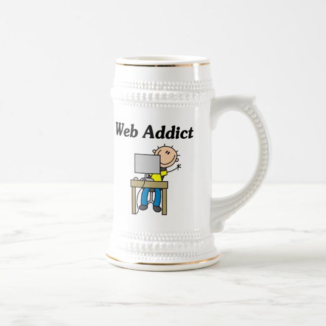 Jarra De Cerveza Adicto a la Web (Derecha)