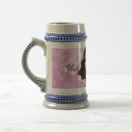 Jarra De Cerveza Adorable First Holy Communia brunette chica nombre