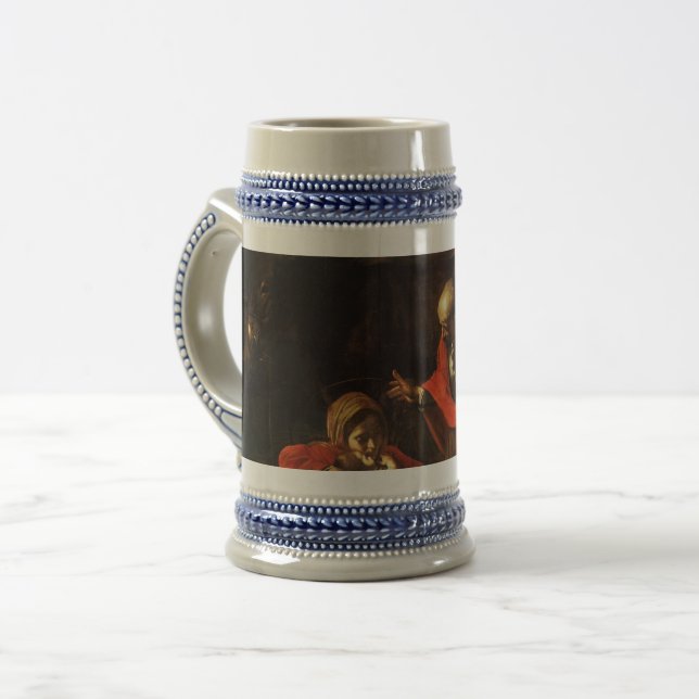 Jarra De Cerveza Adoración de los Pastores (Caravaggio) (Anverso izquierdo)