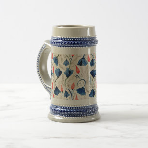 Jarra De Cerveza Aesthetic Watercolor Patriotic Wildflowers