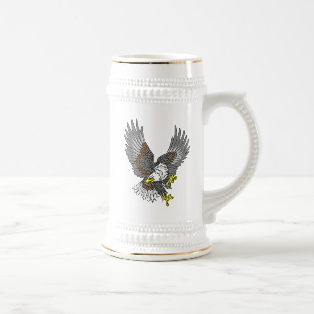 Jarra De Cerveza Águila calva norteamericana en vuelo (Derecha)