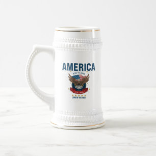 Jarra De Cerveza Águila de los 250 años de América 1776–2026 conm