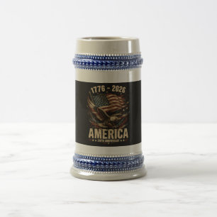 Jarra De Cerveza Águila Patriótica del 250 Aniversario de América