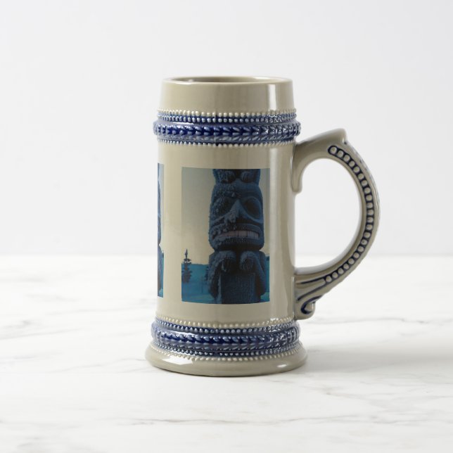 Jarra De Cerveza Alaskan Totem Pole Winter Scene Krog (Derecha)