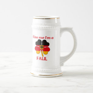 Jarra De Cerveza Alemanes personalizada me besan que soy Faul