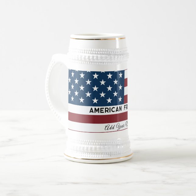 Jarra De Cerveza American Freedom Personalized Name (Anverso izquierdo)
