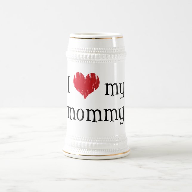 Jarra De Cerveza Amo a mi mamá (Centro)