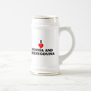 Jarra De Cerveza Amo Bosnia y Herzegovina