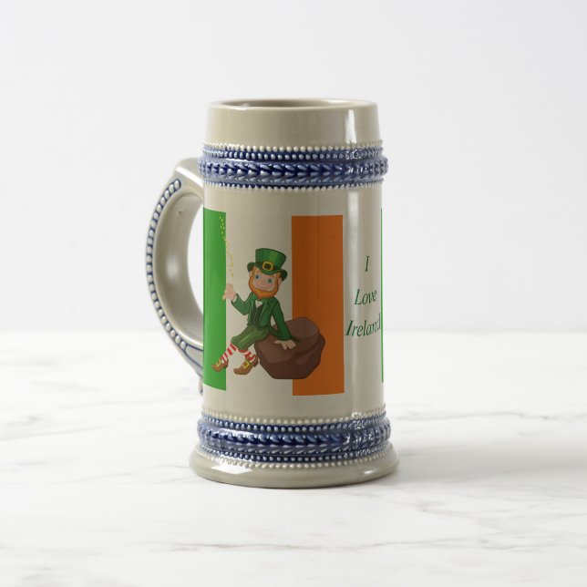 Jarra De Cerveza Amo Irlanda (Anverso izquierdo)