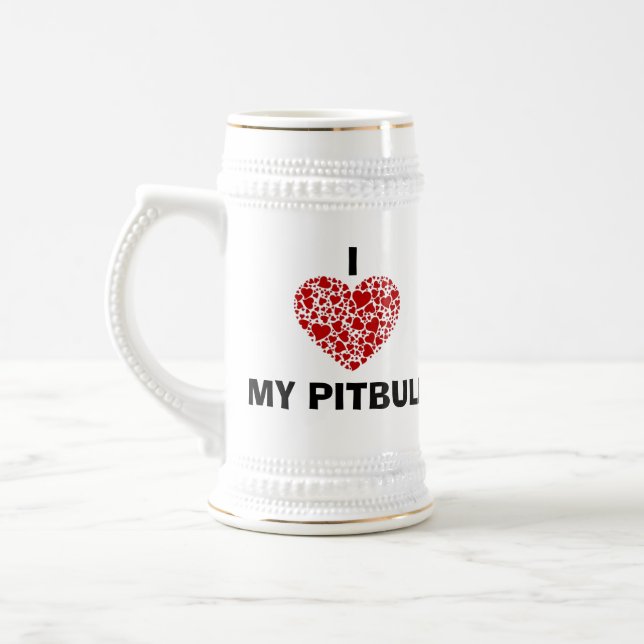 JARRA DE CERVEZA AMO MI PITBULL STEIN (Izquierda)