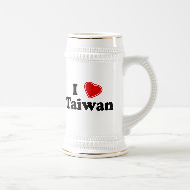 Jarra De Cerveza Amo Taiwán (Derecha)