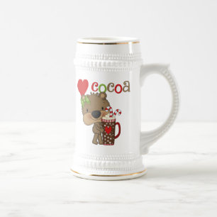 Jarra De Cerveza Amor del cacao del oso del chica