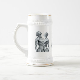 Jarra De Cerveza Android Union: Cyborg Couple Ceramic Beer Stein