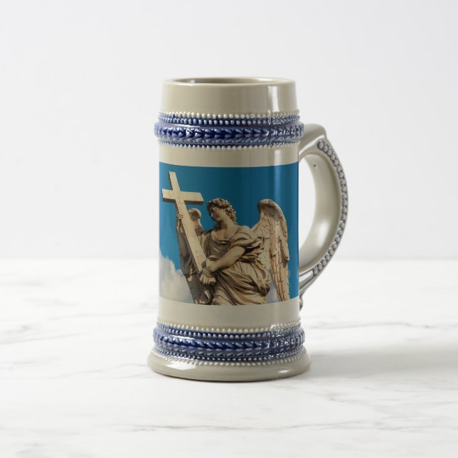 Jarra De Cerveza Ángel con la cruz (Anverso derecho)