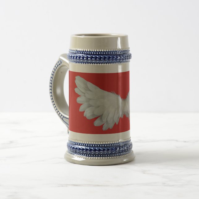 Jarra De Cerveza Angel Wings 22 oz Stein (Anverso izquierdo)