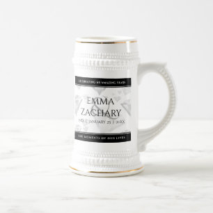 Jarra De Cerveza Aniversario de bodas de diamante 60 75 elegante