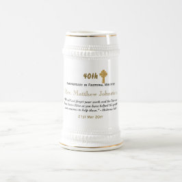 Jarra De Cerveza Aniversario de la Ordenación Sacerdote Mug Regalo