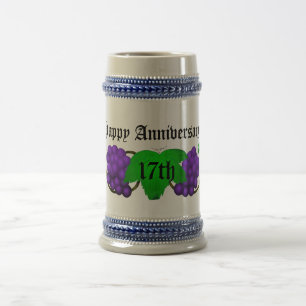 Jarra De Cerveza Aniversario Stein 17mo del vino