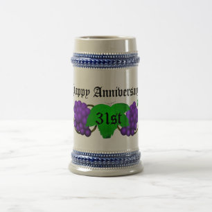 Jarra De Cerveza Aniversario Stein 31ro del vino