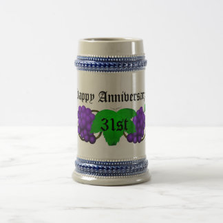 Jarra De Cerveza Aniversario Stein 31ro del vino