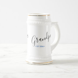 Jarra De Cerveza Año de Fundación del Abuelo Personalizado