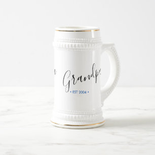 Jarra De Cerveza Año de Fundación del Abuelo Personalizado