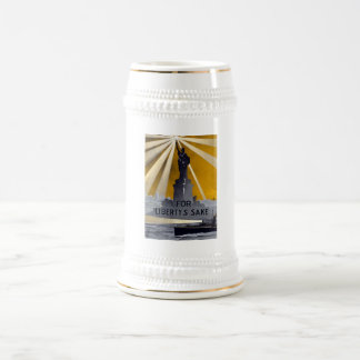 Jarra De Cerveza Antorcha de la Estatua de la Libertad y Armada de
