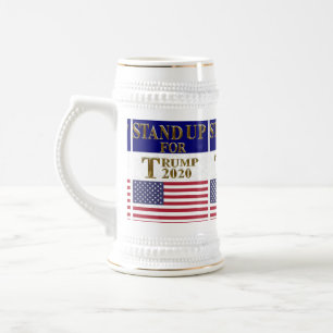 JARRA DE CERVEZA APOYAR A TRUMP