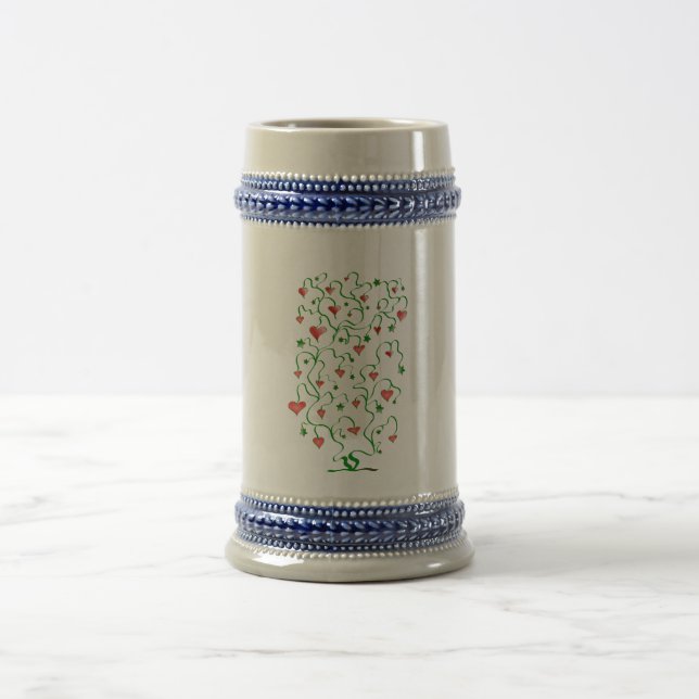 Jarra De Cerveza Árbol de corazones con hojas (Centro)