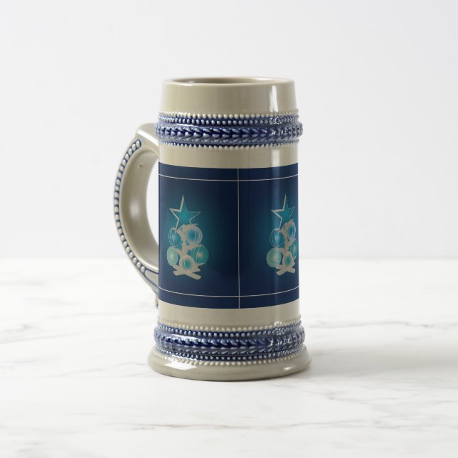 Jarra De Cerveza Árbol de Navidad azul (Anverso izquierdo)