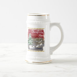Jarra De Cerveza Árboles de Navidad vintage