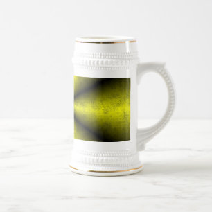 Jarra De Cerveza Arcoiris negro dorado amarillo en Leatheroptik