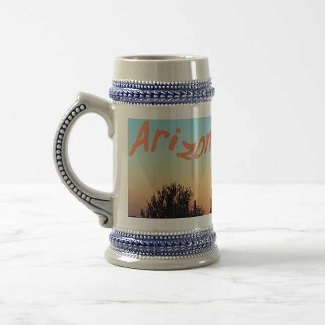 Jarra De Cerveza ¡Arizona! Puesta del sol del Saguaro (Izquierda)