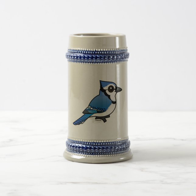 Jarra De Cerveza Arrendajo azul de Birdorable (Centro)