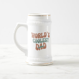 Jarra De Cerveza Arte de palabra del papá más genial del mundo dive