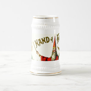 Jarra De Cerveza Arte mágico de la etiqueta de Litho del sino de