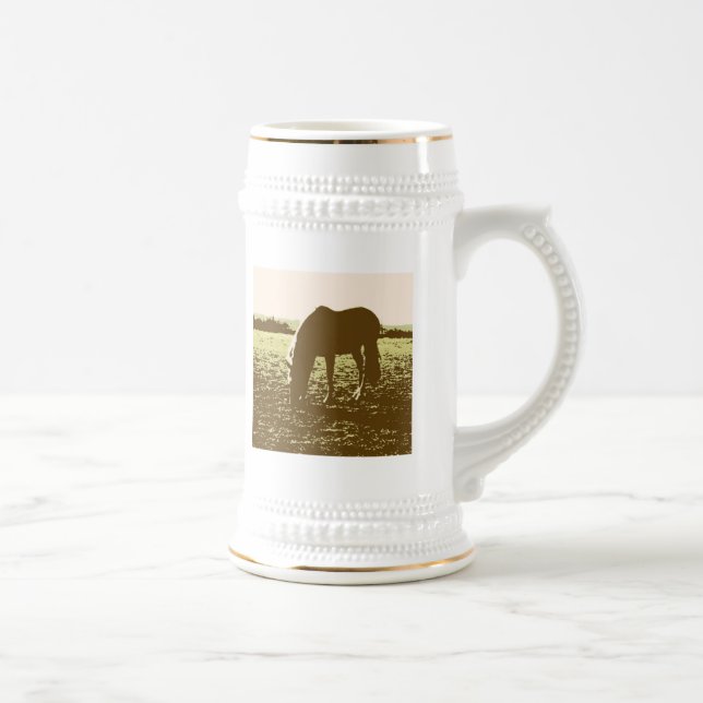 Jarra De Cerveza Arte pop de moda de caballo (Derecha)