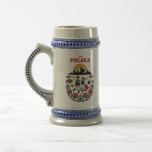 Jarra De Cerveza Arte Popular de Montaña de la Tatra Polaca