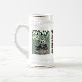 JARRA DE CERVEZA ARTE SCRIBIBLE DE PANDA UH-HUH