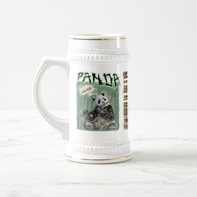 JARRA DE CERVEZA ARTE SCRIBIBLE DE PANDA UH-HUH (Izquierda)
