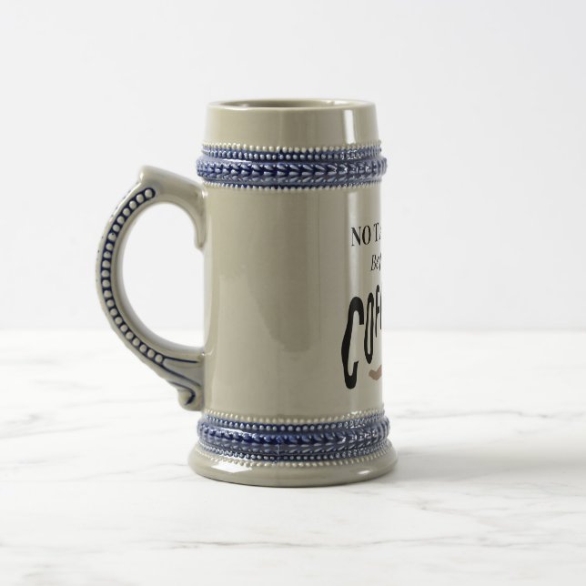 Jarra De Cerveza Ash Mug con café negro y blanco gracioso (Izquierda)