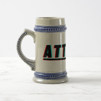 Jarra De Cerveza Audaz Actitud Glitch Text Mug - Edgy & Stylish