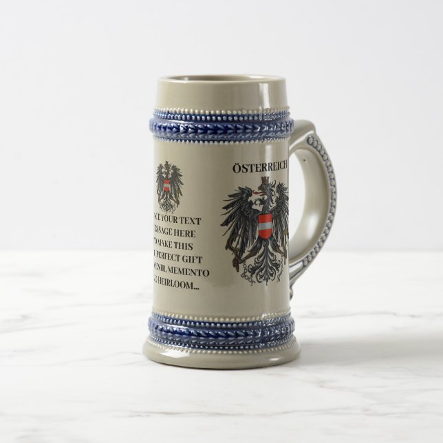 Jarra De Cerveza Austria Österreich Escudo Personalizado Oktoberfes (Anverso derecho)