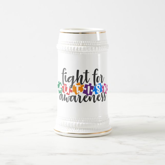 Jarra De Cerveza Autismo - Mug Regalo (Centro)