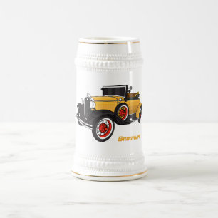Jarra De Cerveza Auto amarillo clásico 1931