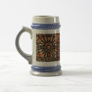 Jarra De Cerveza Azul histórico "Sueño azteca" 650ml Stein