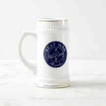 Azul Marino Padrino de Boda Personalizado