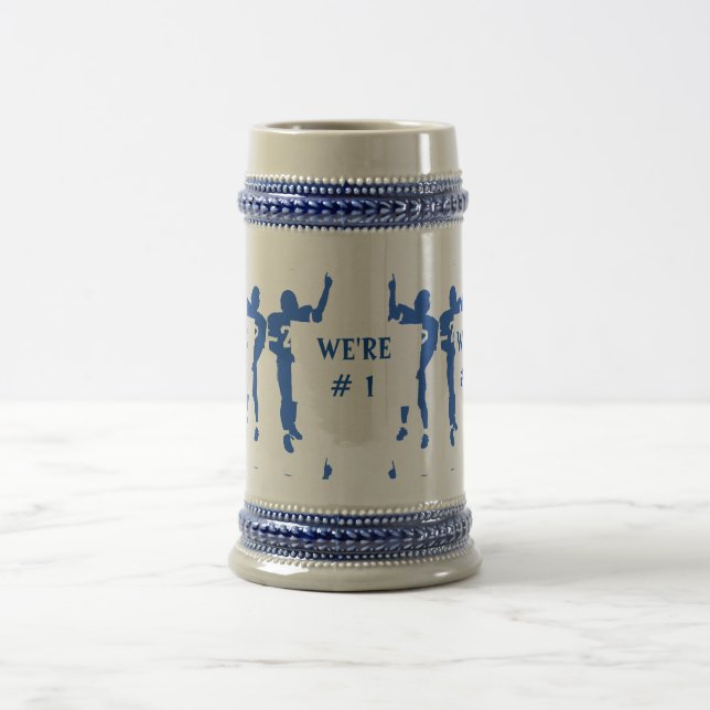 JARRA DE CERVEZA AZUL Y BLANCO (Centro)